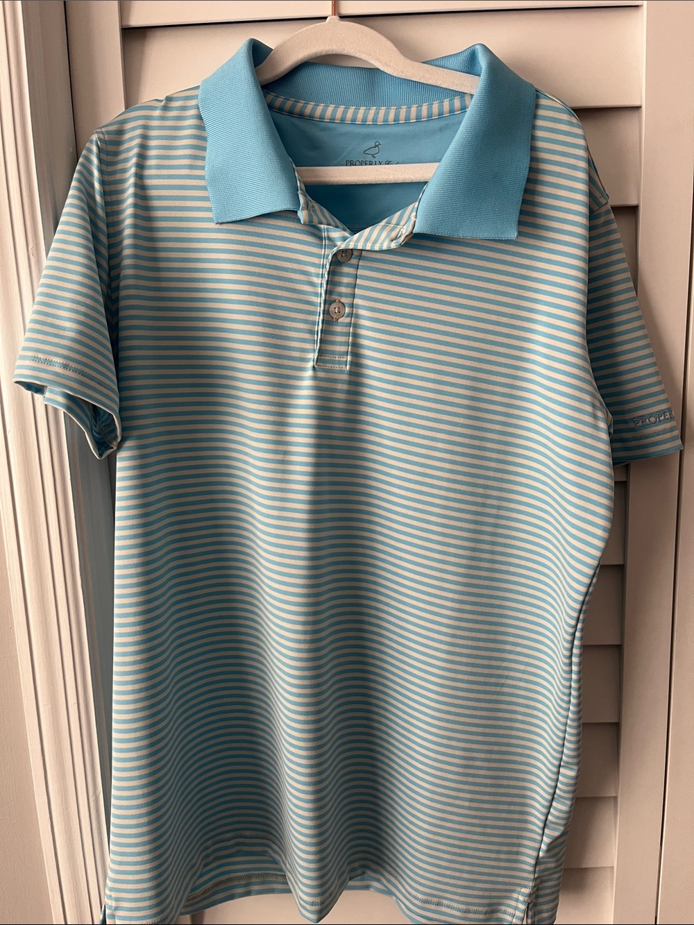 Boys Youth Properly Tied Striped Polo Shirt